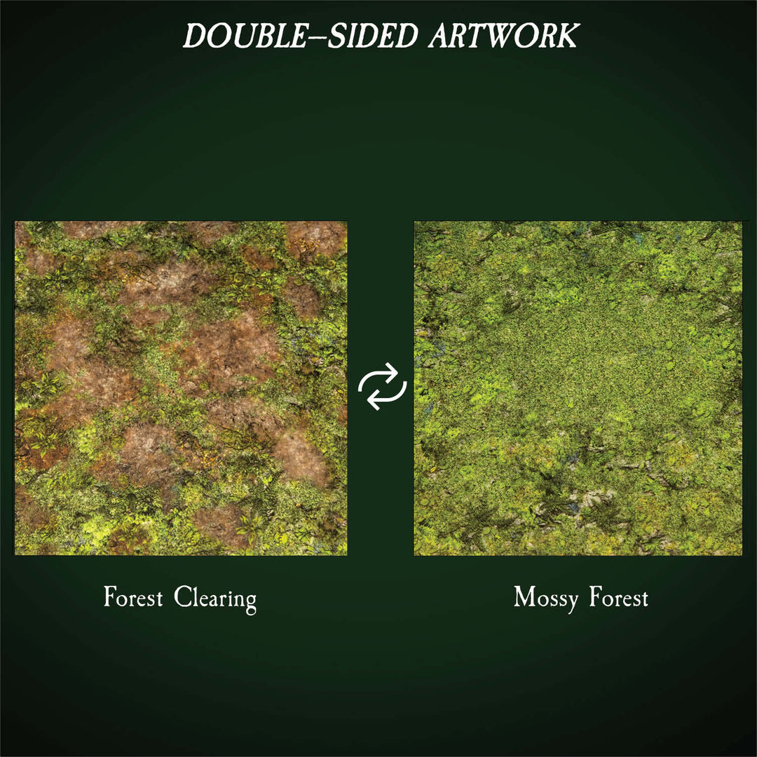 Terrain Tray Two-Pack 12" x 12": Forest Clearing/Mossy Forest