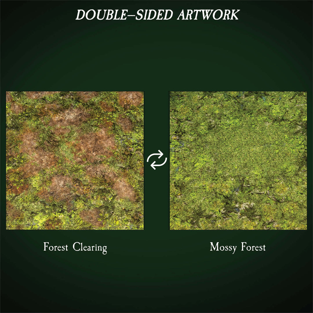 Terrain Tray Single Oversized 12 5/8"x 12 5/8": Forest Clearing/Mossy Forest