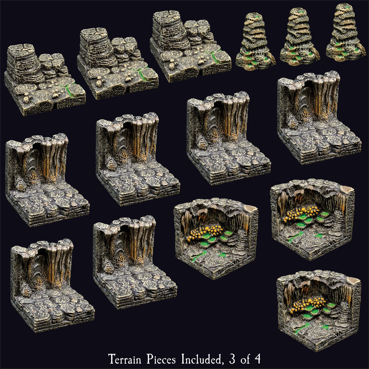 Dwarven Forge Core Cavern Mega Set - Hand Painted Modular Core D&D