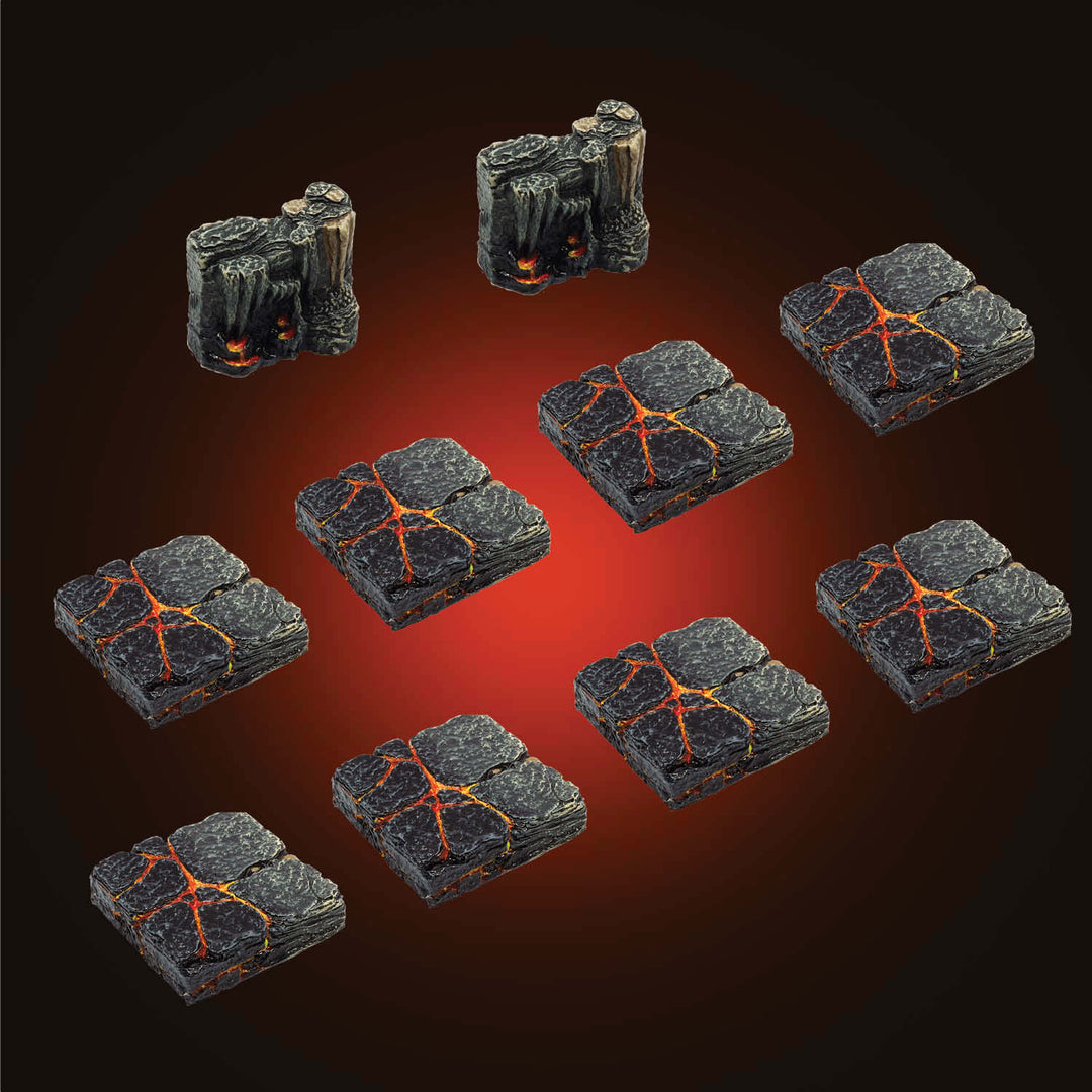 Lava To Caverns Transition Pack (Painted)