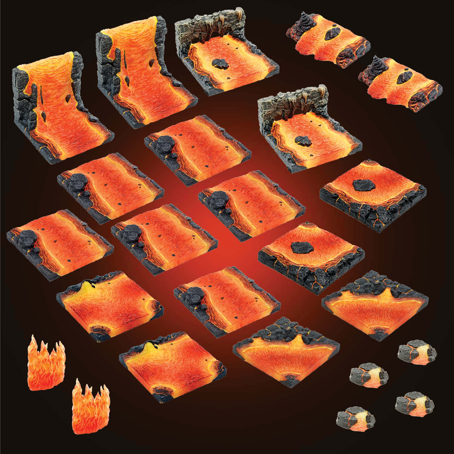 Magma River Megapack (Painted) – Dwarven Forge