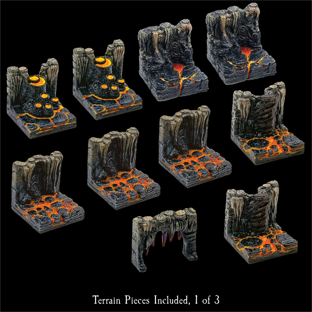 Dwarven Forge Caverns Core Hellscape-Hand-Painted Modular D&D Terrain