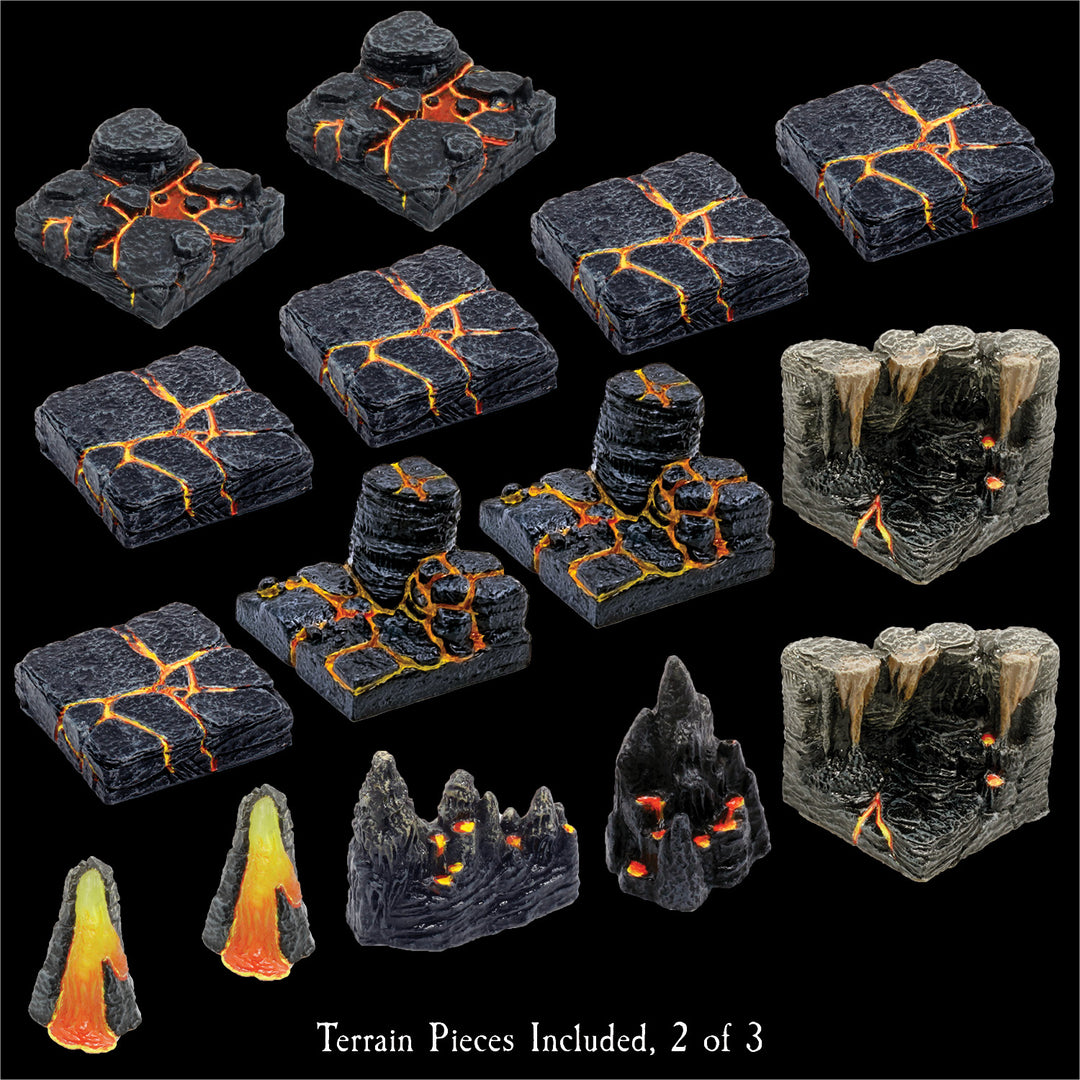 Dwarven Forge Caverns Core Hellscape-Hand-Painted Modular D&D Terrain