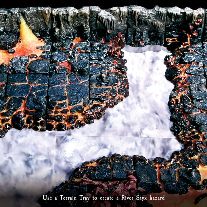 Terrain Tray Single 12" x 12": River Styx/Lava Stone