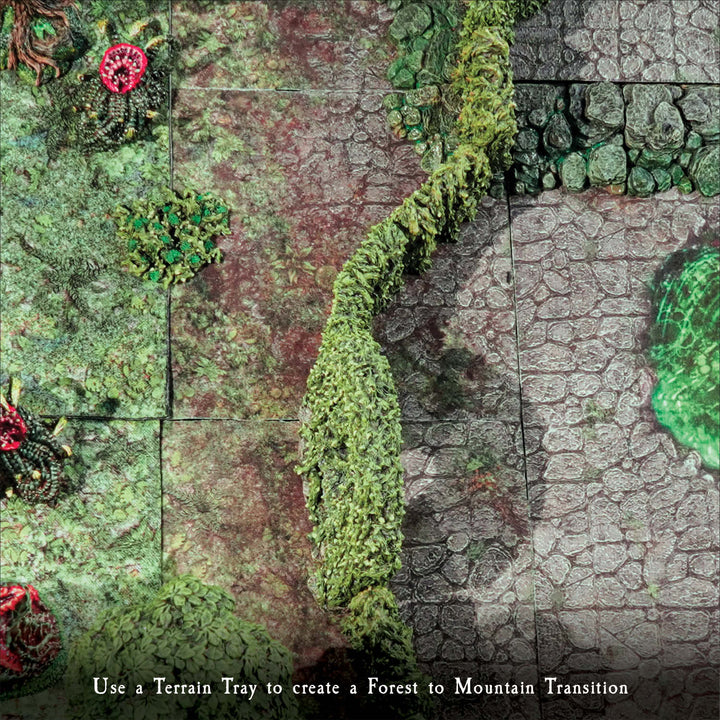Terrain Trays Four-Pack 6"x 6": Forest/Mountain Transition