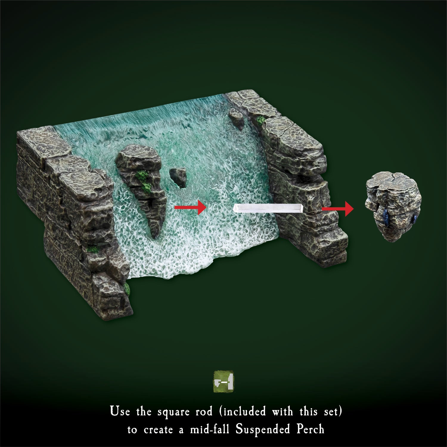 置物 Valley Waterfall Majestic Waterfalls Deluxe (Unpainted) – Dwarven Forge