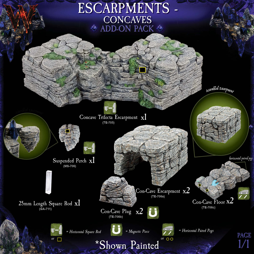Escarpments - Concaves (Unpainted)