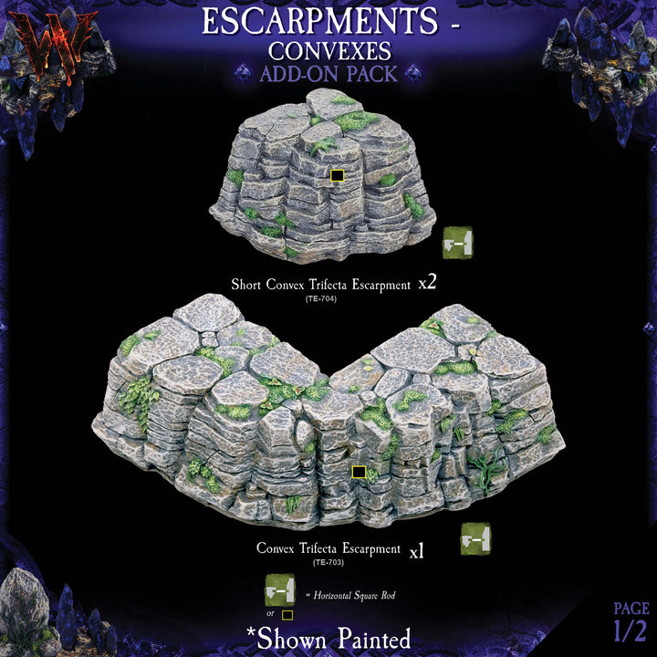 Escarpments - Convexes (Unpainted)