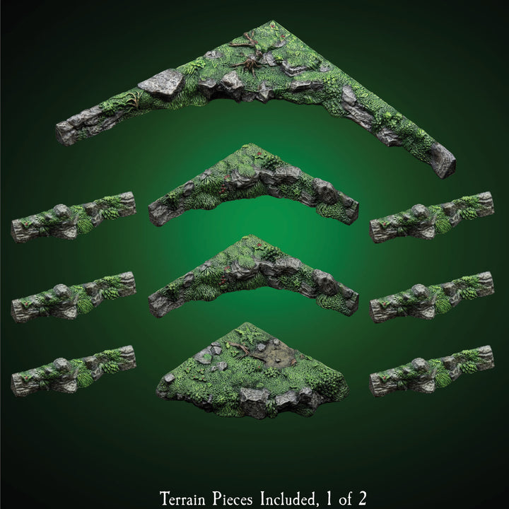 Forest Trifecta Ledges - Escarpment Megapack Companion Pack (Painted)
