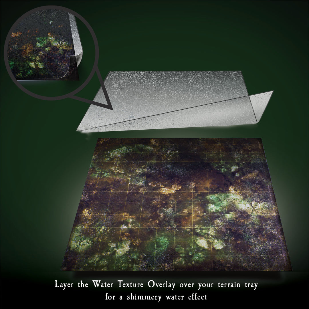 Terrain Tray 12"x12" Swamp Water - Single (w/GRID)