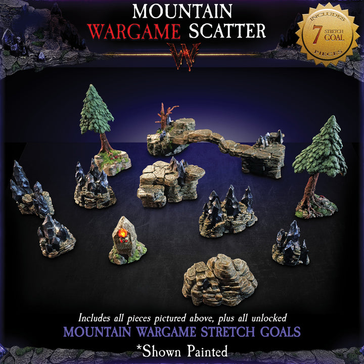 Mountain Wargame Scatter (Unpainted)