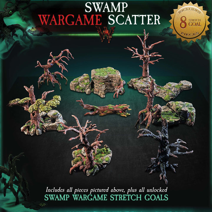 Swamp Wargame Scatter (Painted)