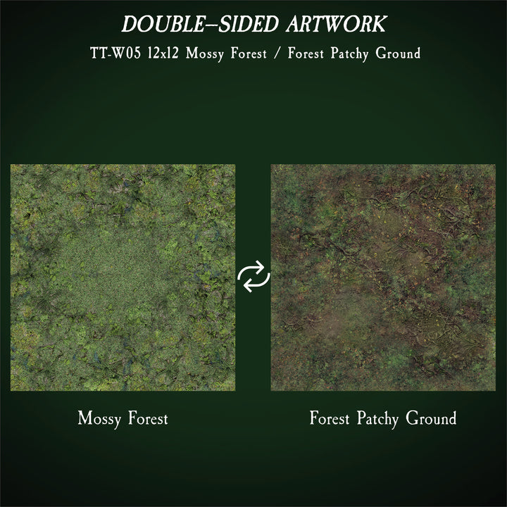 Terrain Tray Single 12" x 12": Mossy Forest/Forest Patchy Ground