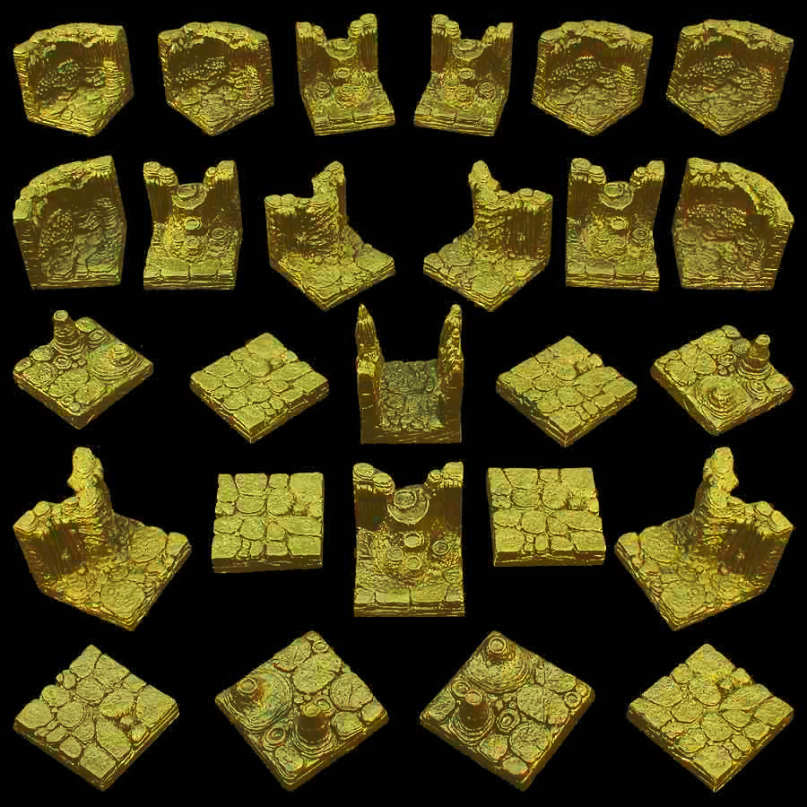 Lava Cavern Pack (Unpainted) (Yellow Dwarvenite)