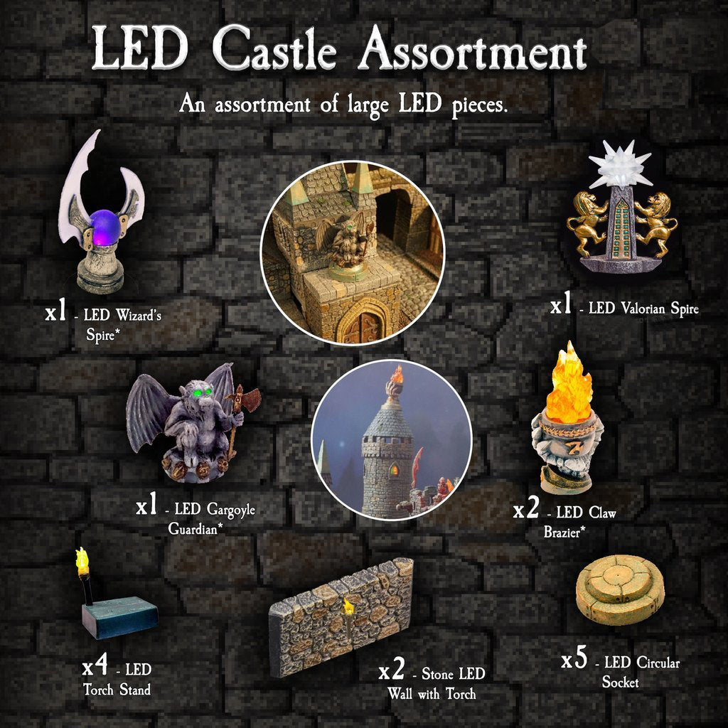 LED Castle Assortment (Painted)